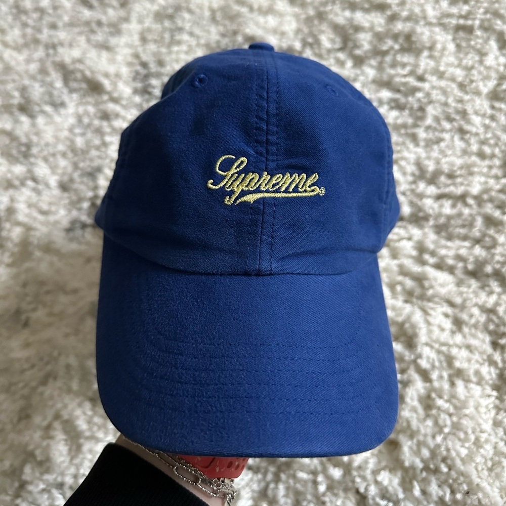 Authentic Supreme Blue Suede Baseball Hat/Cap!